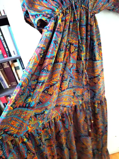 Vestido de Seda largo bohemio - miniatura 2