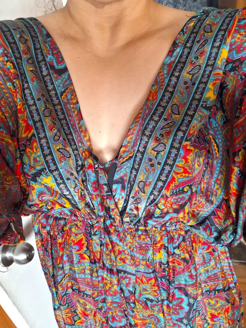 Vestido de Seda largo bohemio - 3
