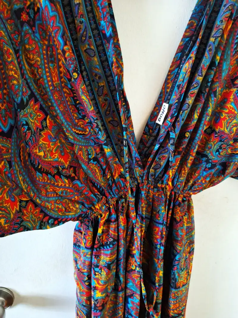 Vestido de Seda largo bohemio - 5