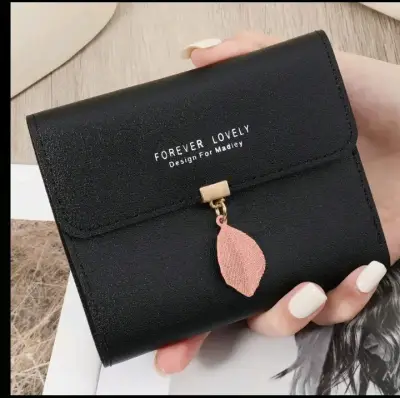 Billetera negra Forever Lovely con colgante - miniatura 1