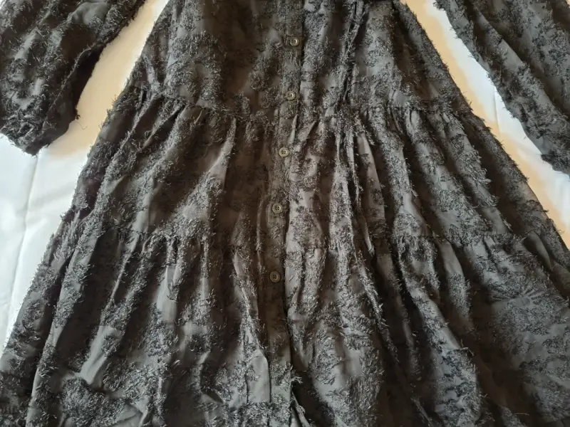 Vestido con Textura Encaje Floral - 4