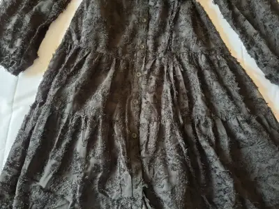 Vestido con Textura Encaje Floral - miniatura 4