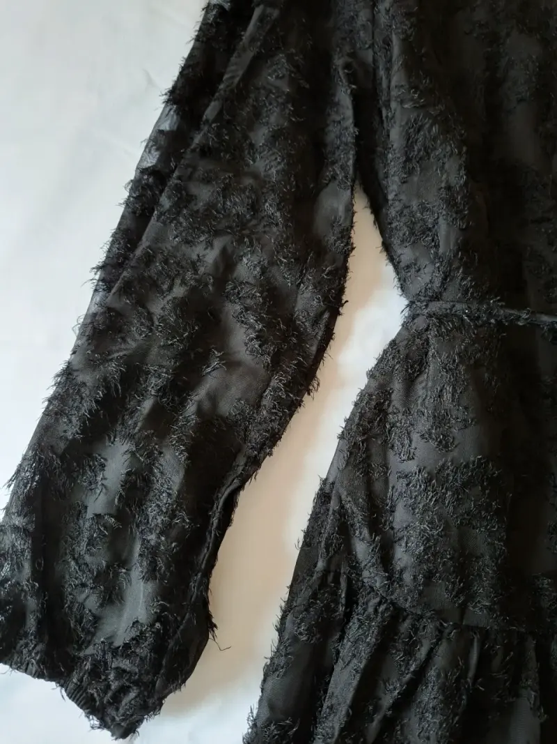 Vestido con Textura Encaje Floral - 5
