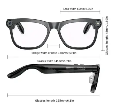 Gafas Inteligentes con Cámara HD y AI - miniatura 2