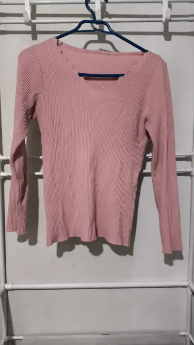 Suéter Rosa de Punto para Mujer - miniatura 1