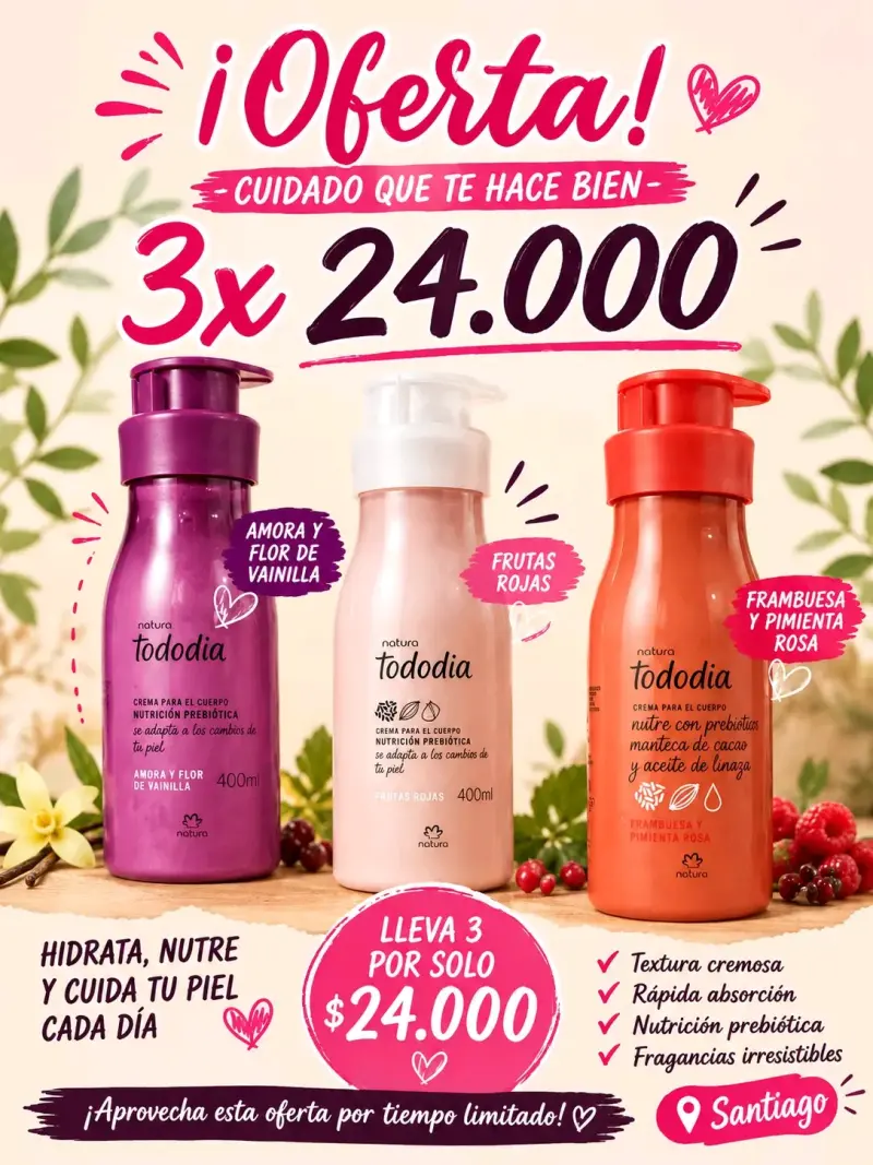 Pack de Cremas Corporales Natura Tododia 400ml