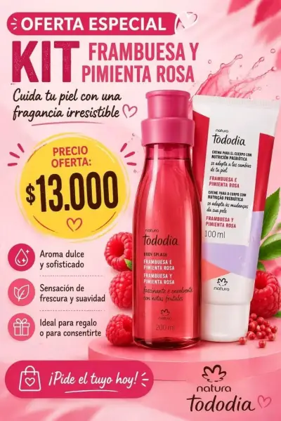 Kit Natura Tododia Frambuesa y Pimienta Rosa - miniatura 1