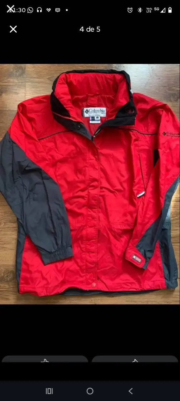 Chaqueta Columbia roja impermeable para mujer - 2
