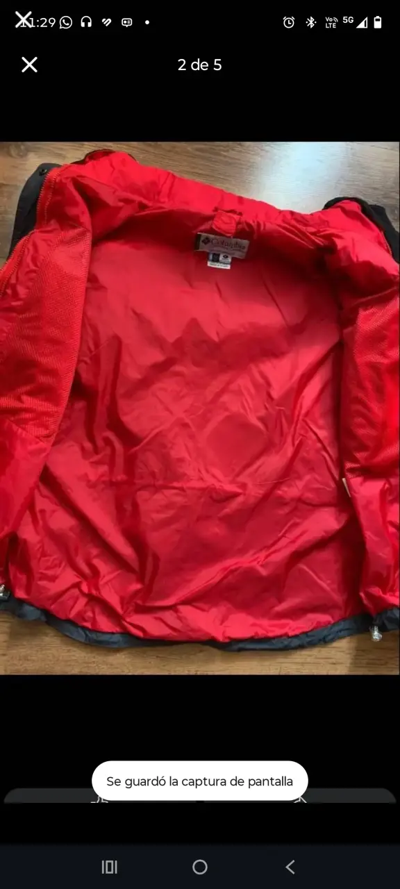 Chaqueta Columbia roja impermeable para mujer - 3