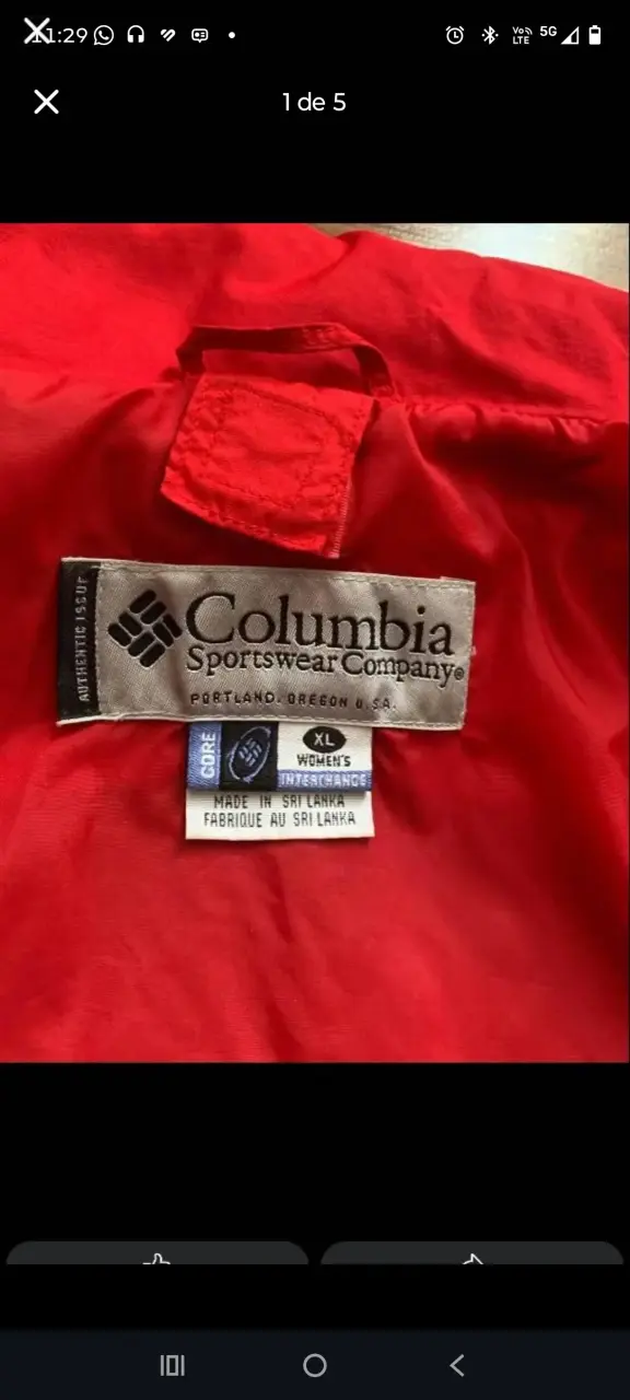 Chaqueta Columbia roja impermeable para mujer - 4