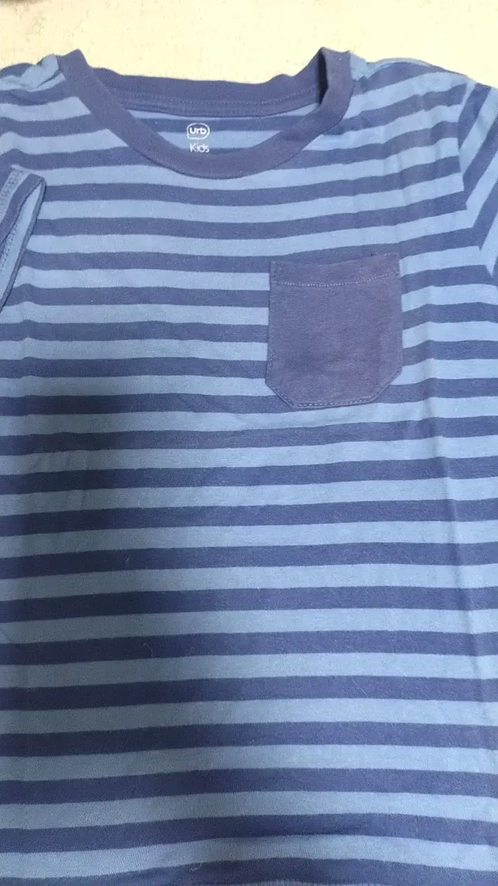 Polera a rayas azul para niños - 2