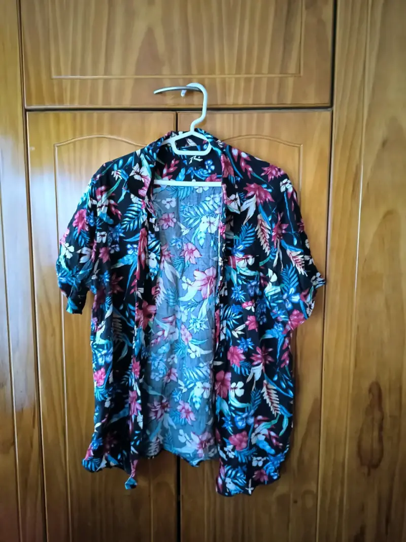 Camisa de hombre estampada azul - 2