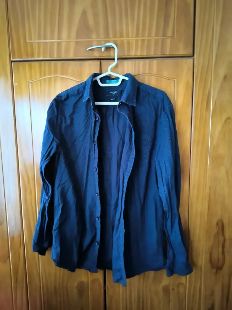 Camisa de hombre estampada azul - 3