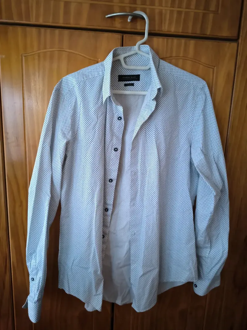 Camisa de hombre estampada azul - 4