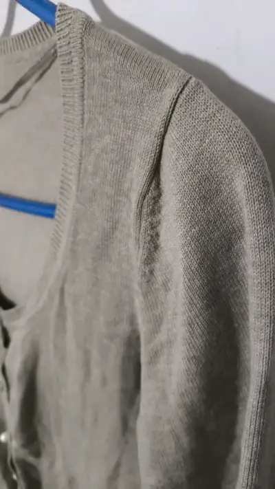 Cardigan beige de mujer Zara talla S - miniatura 3