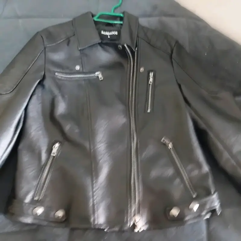 Chaqueta de cuero negra Barbados para mujer - 2