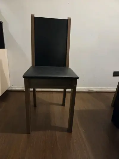 Juego de comedor negro con 6 sillas - miniatura 3