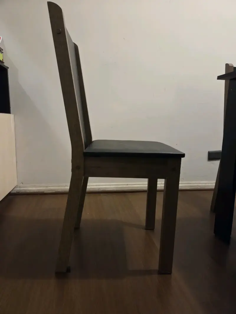 Juego de comedor negro con 6 sillas - 4