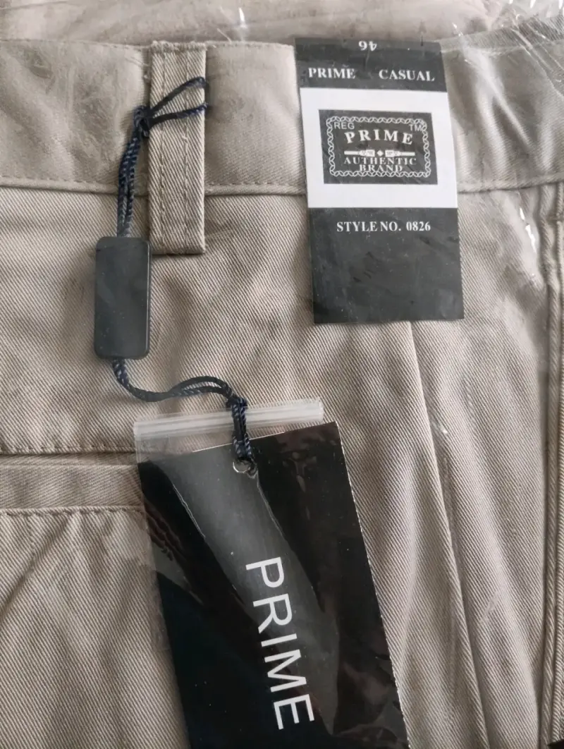 Pantalones casuales beige Prime talla 46 - 2