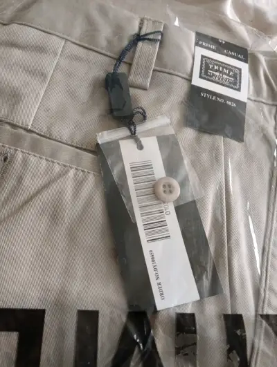 Pantalones casuales beige Prime talla 46 - miniatura 3