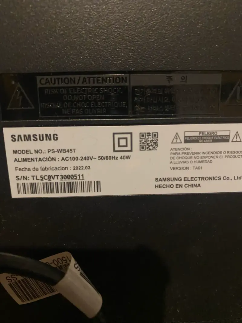 Subwoofer Samsung PS-WB45T 40W - 3