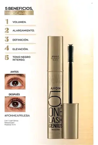 Máscara de Pestañas Avon 5 en 1 Lash Genius - miniatura 1