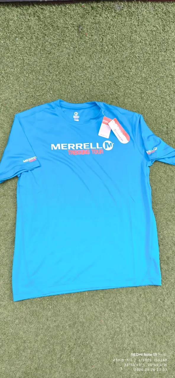Polera Merrell Trekking Tour azul talla L nueva - 1