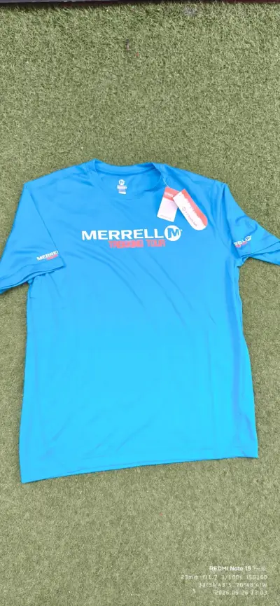 Polera Merrell Trekking Tour azul talla L nueva - miniatura 1