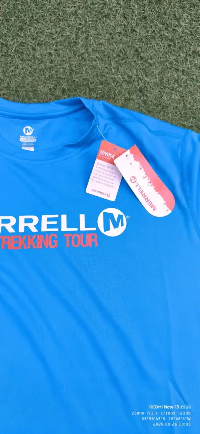 Polera Merrell Trekking Tour azul talla L nueva - miniatura 2