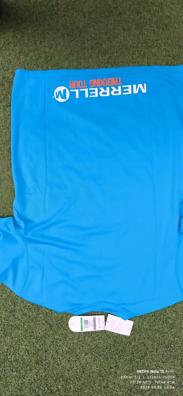 Polera Merrell Trekking Tour azul talla L nueva - 5
