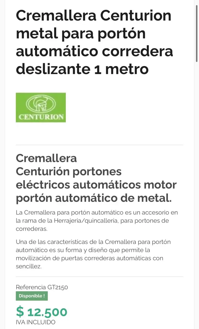 Motor para portón automático Hiland  con cremaller - 3
