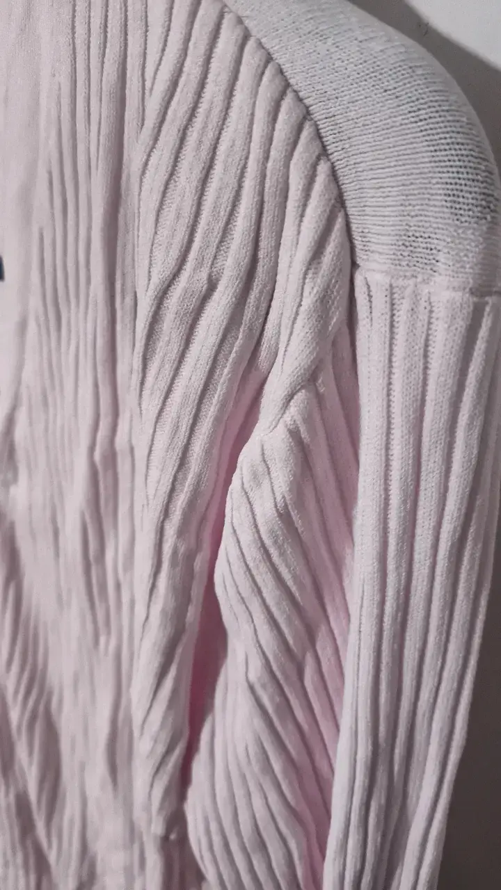 Cardigan de punto rosa claro para mujer - 3