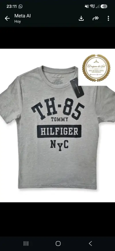 Polera Gris Tommy Hilfiger TH-85 - miniatura 1