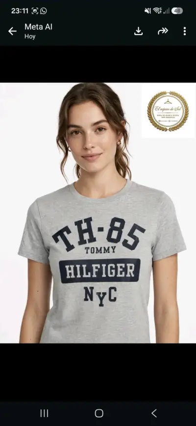 Polera Gris Tommy Hilfiger TH-85 - miniatura 2