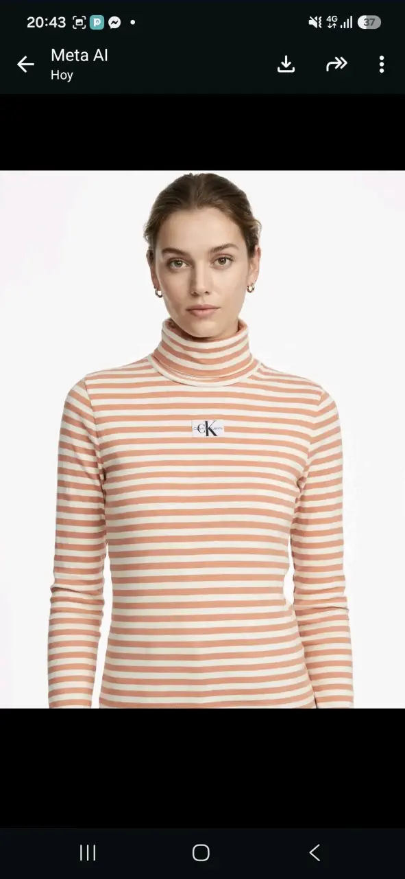 Polera de rayas cuello alto Calvin Klein - 3