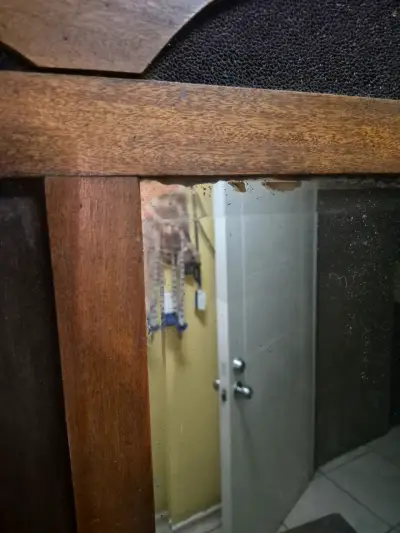 Tocador de madera con espejo vintage - miniatura 3
