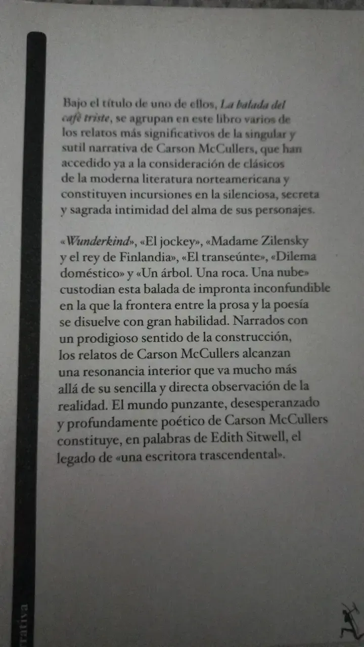 Libro 'La Balada del Café Triste' de Carson McCullers - 2