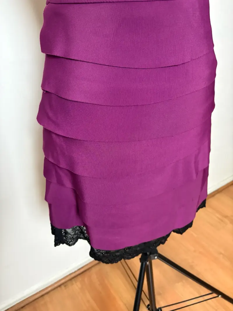 Vestido New Collection fucsia con encaje talla S - 5