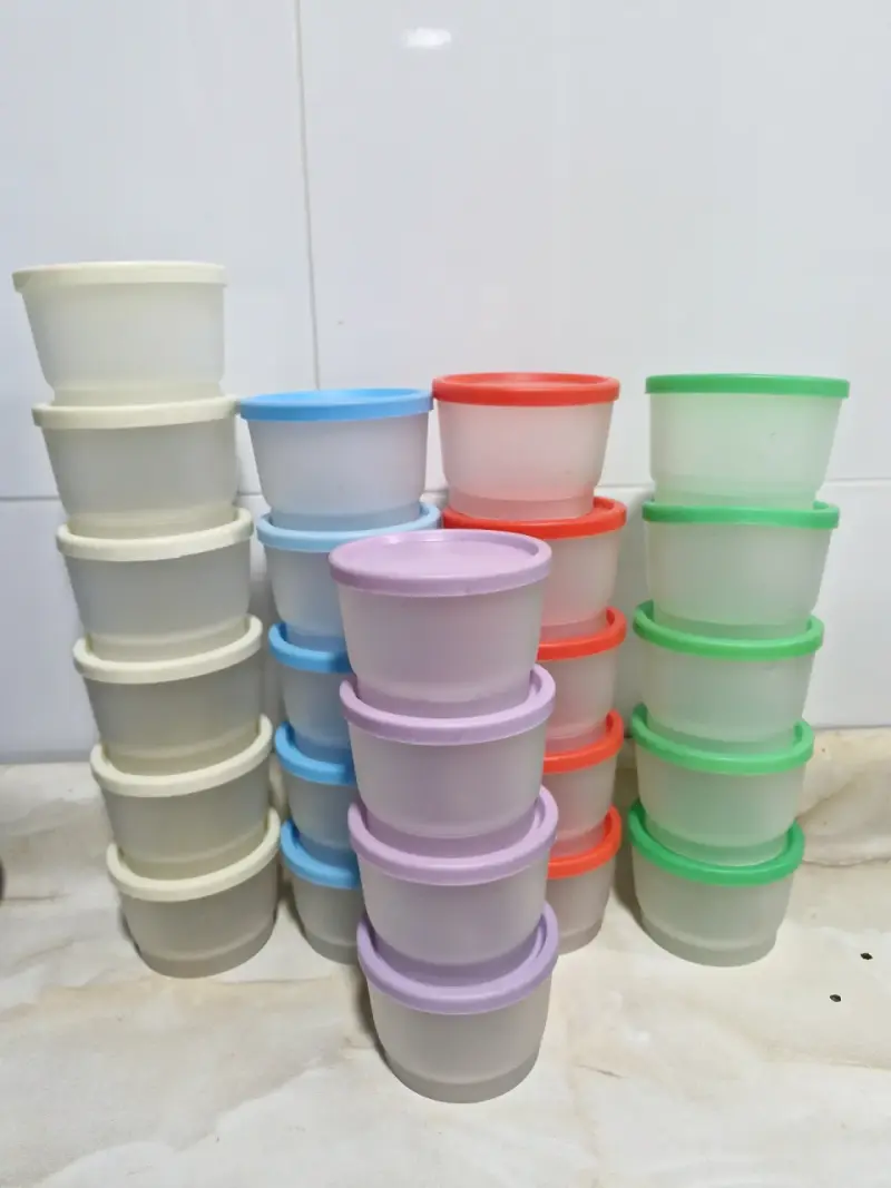 Set de contenedores plásticos de colores