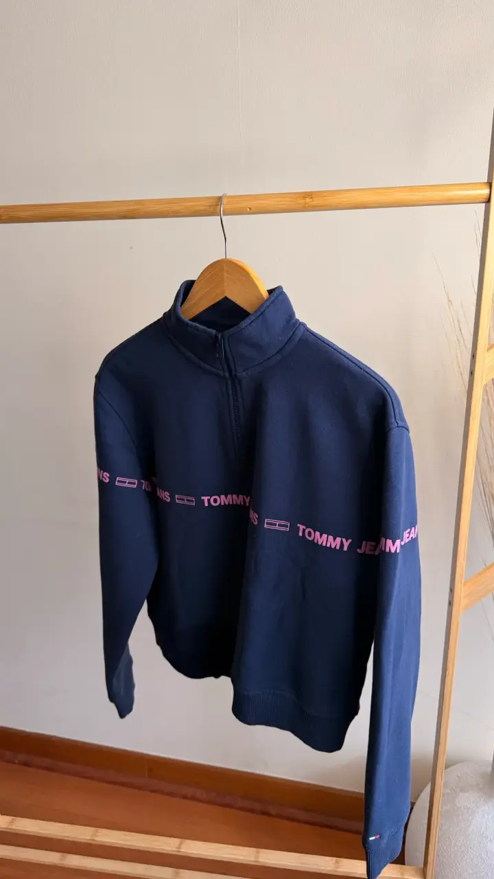 Polerón Tommy Jeans azul marino con cierre - 2