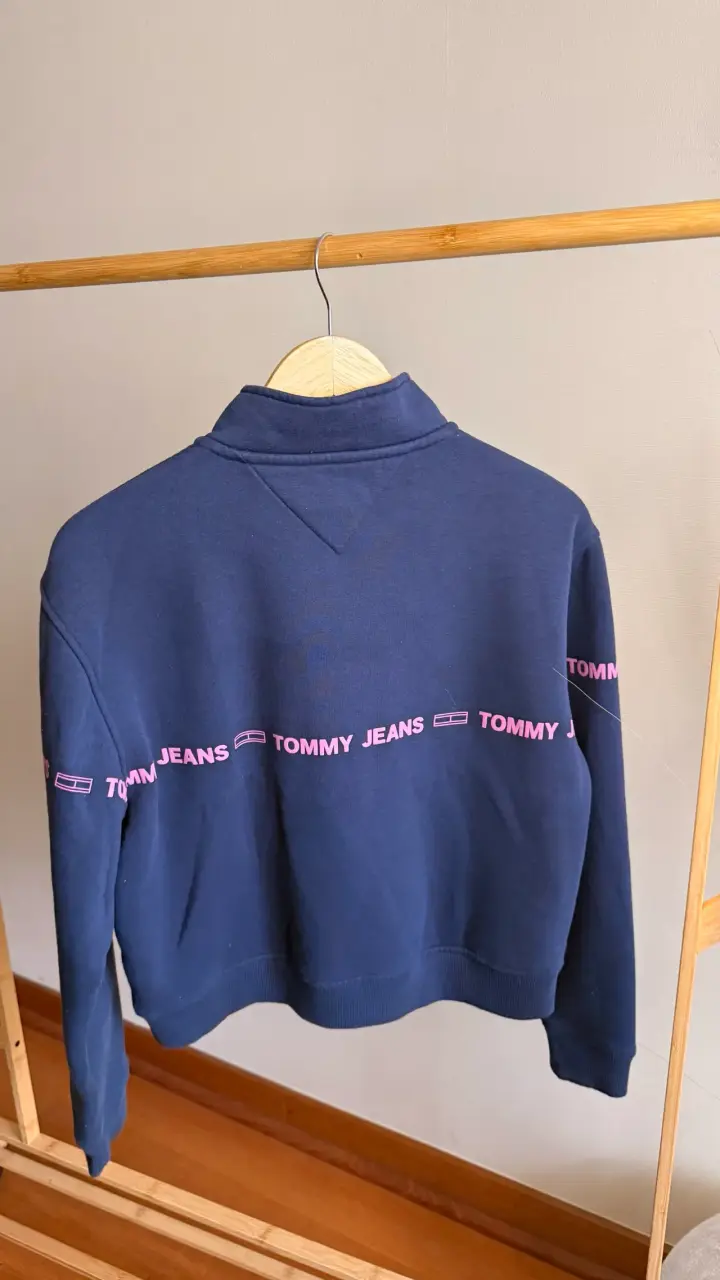 Polerón Tommy Jeans azul marino con cierre - 3