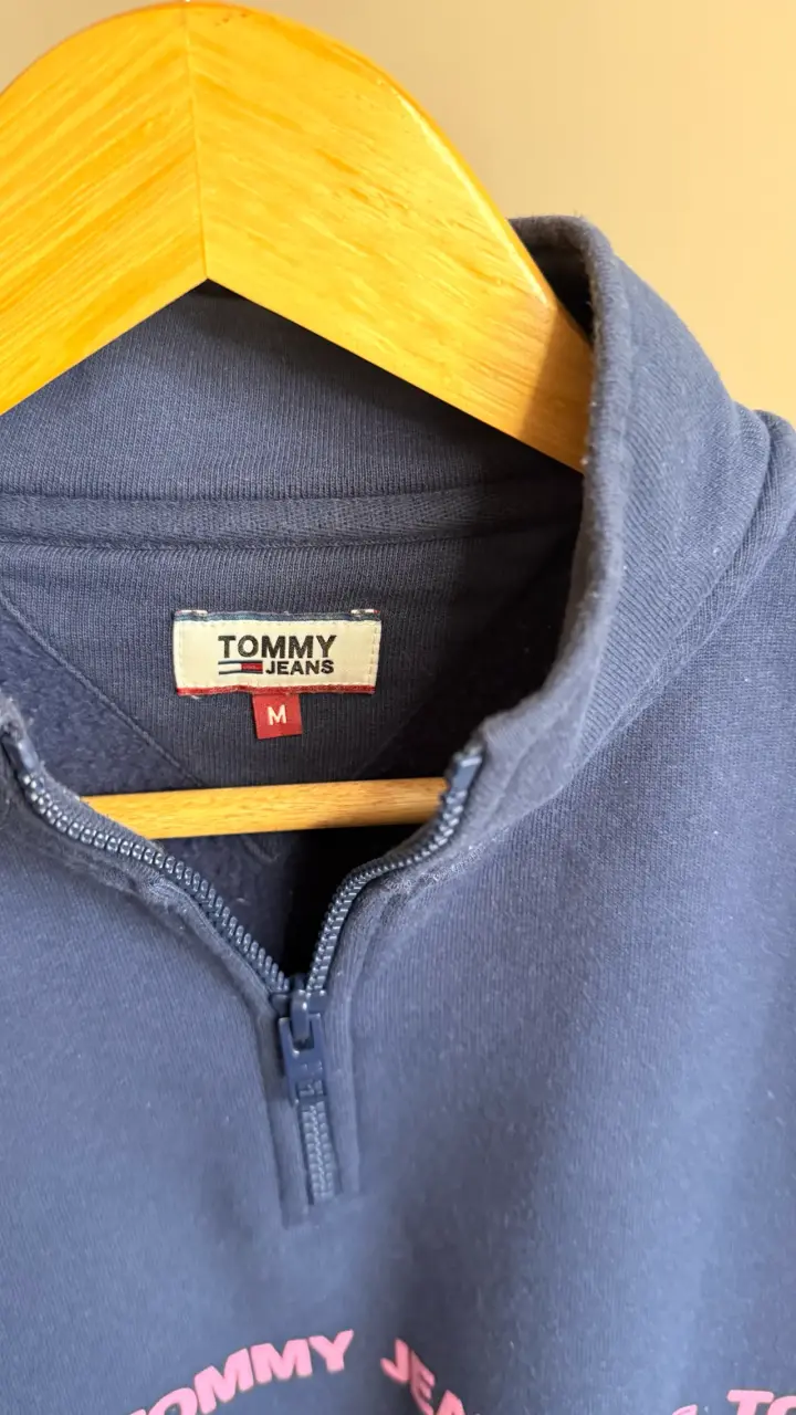 Polerón Tommy Jeans azul marino con cierre - 4