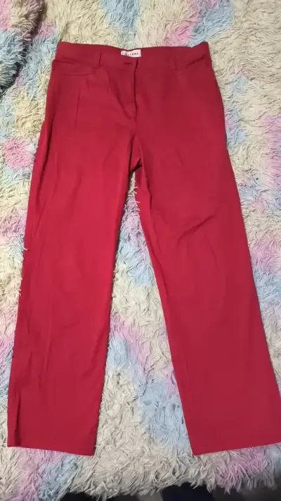 Pantalones rojos Gina Laura de algodón - miniatura 1