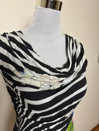 Vestido Desigual original XS rayas y flores - miniatura 4