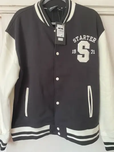 Chaqueta Varsity Starter Negra Talla XL - miniatura 2