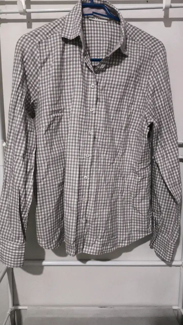 Camisa a cuadros gris Eterna