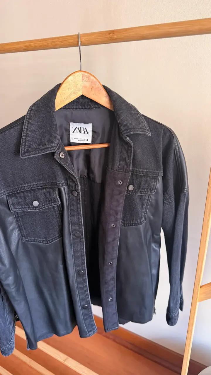 Chaqueta Negra de Mezcla Zara para Hombre - 2