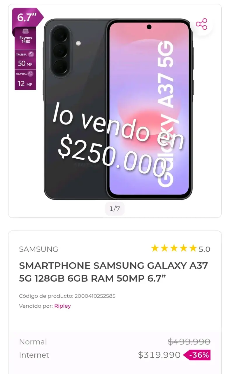 Smartphone Samsung Galaxy A37 5G 128GB - 3