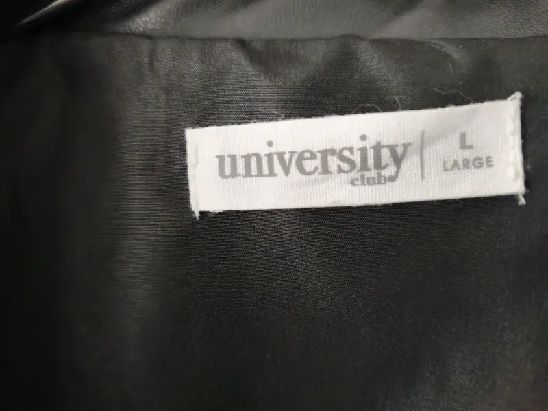 Chaqueta de ecocuero negra University - 4