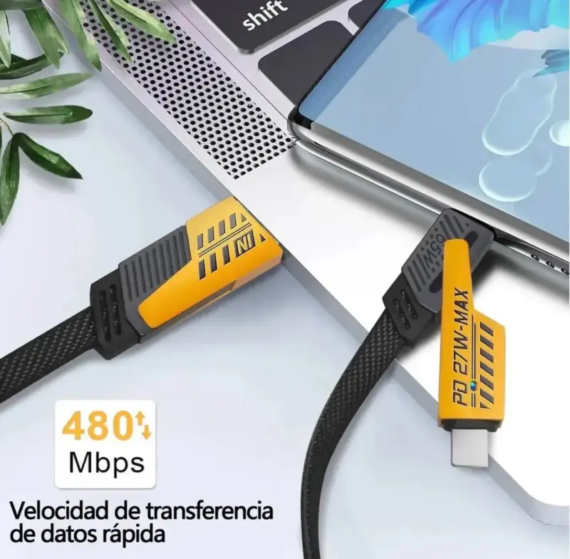 Cable de carga rápida USB a USB-C y Lightning - 4
